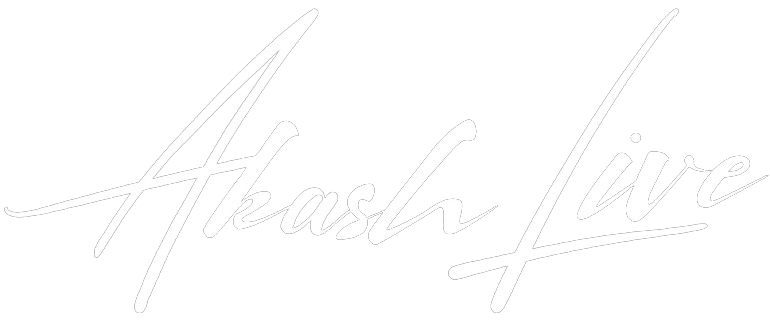 akash live text logo